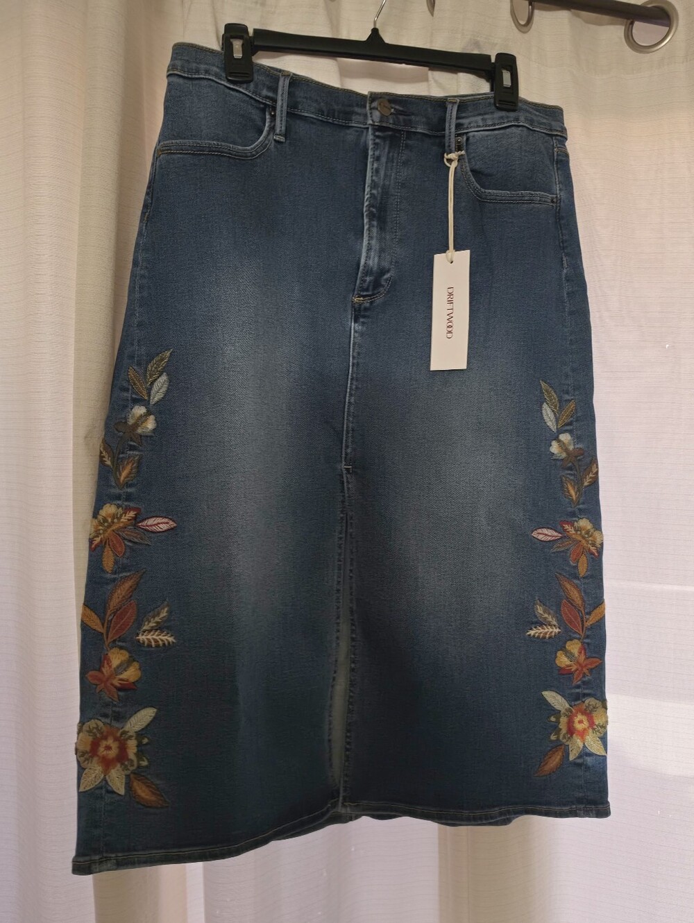 Nwt Sz 12 Driftwood Piper Denim Skirt
